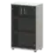 Стеллаж низкий закрытый со стеклянными фасадами "НТ-480;НТ-601.2стл" 800x445x1280 Аргентум
