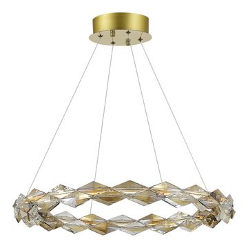 Люстра подвесная LED 30W 3000K SL6009.203.01 золотистый/прозрачный/янтарный Diamanta ST-Luce
