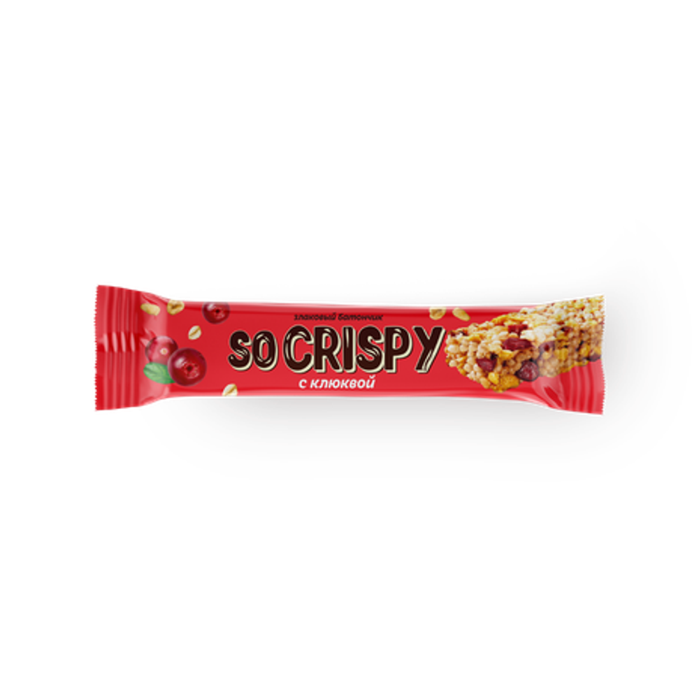 Батончик So Crispy Клюква 40г