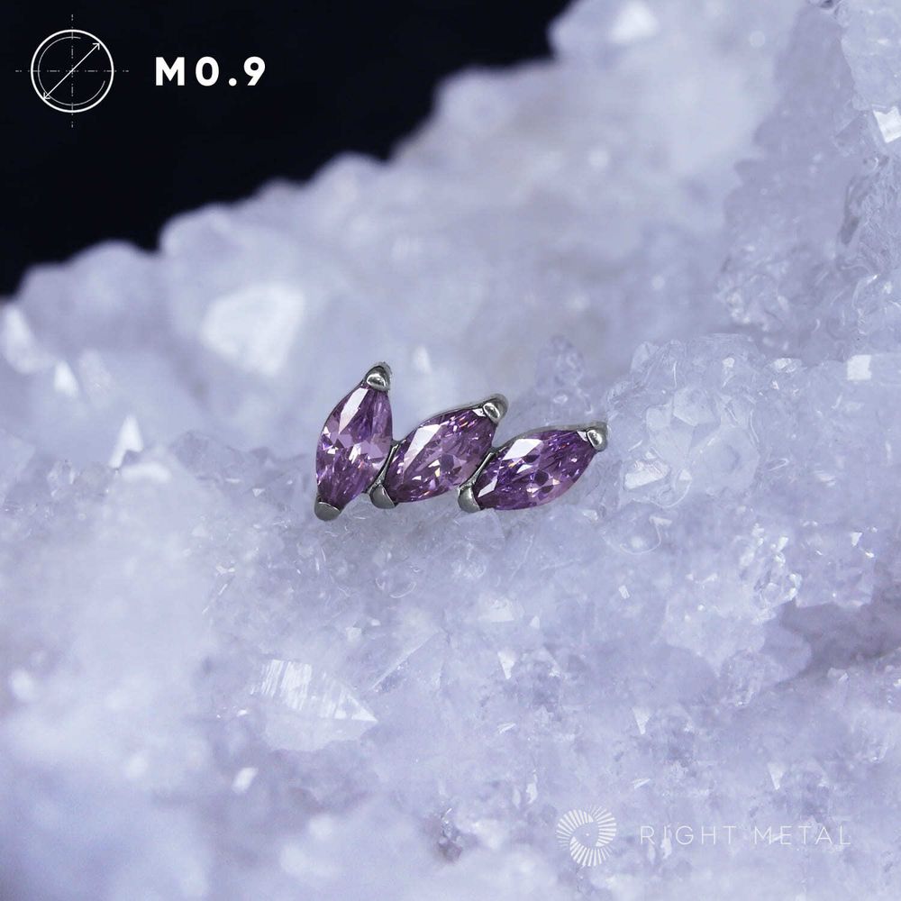 3K Plume Amethyst CZ 3K Plume Amethyst CZ