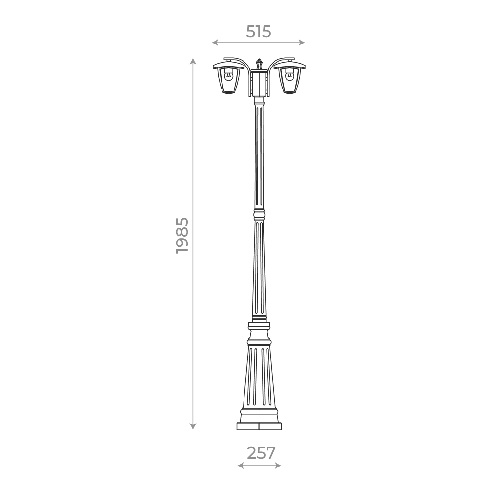 Светильник наземный SIVINO E27 2х60W