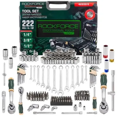Набор инструментов 222пр. 1/4''3/8''1/2''6гр RockFORCE LIGHT RF LIGHT-42222-5