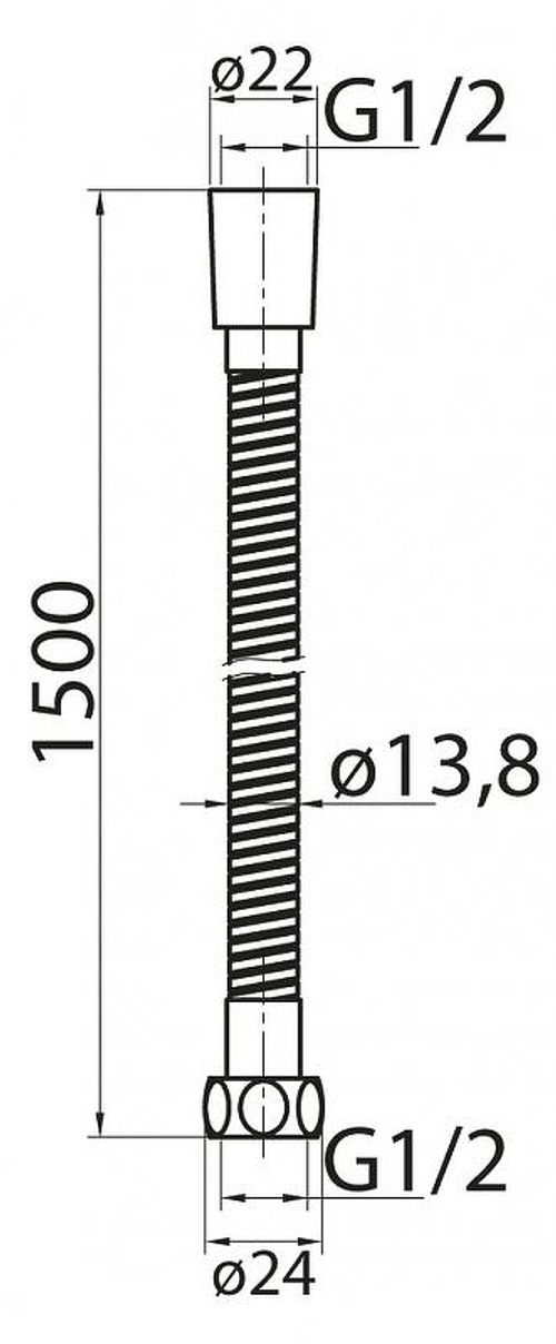 Душевой шланг Cezares CZR-C-FMDC2-150-02 Бронза