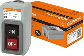 Выключатель кнопочный с блокировкой ВКН-325 3Р 25А 230/400В IP40 TDM SQ0716-0003