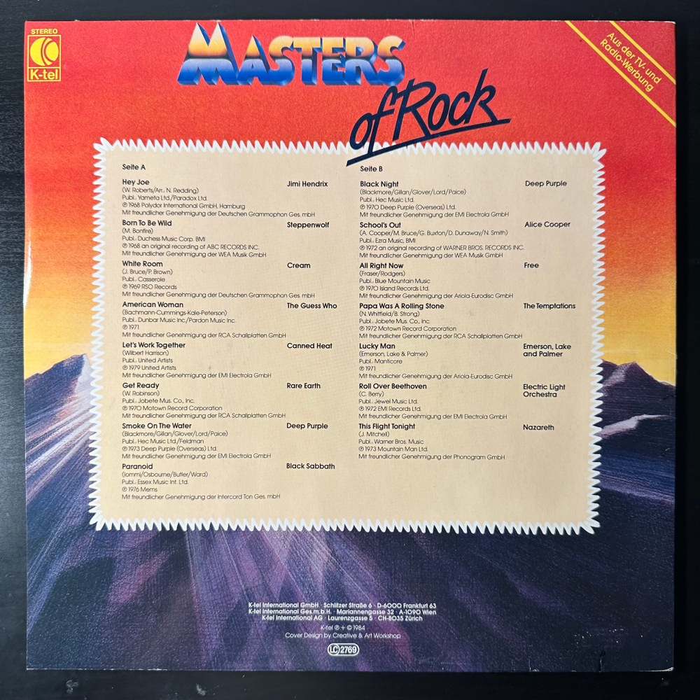 Сборник Masters Of Rock (Германия 1984г.)