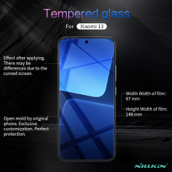 Защитное стекло с прозрачными рамками от Nillkin для смартфона Xiaomi 13, серия H Anti-Explosion Glass Screen Protector