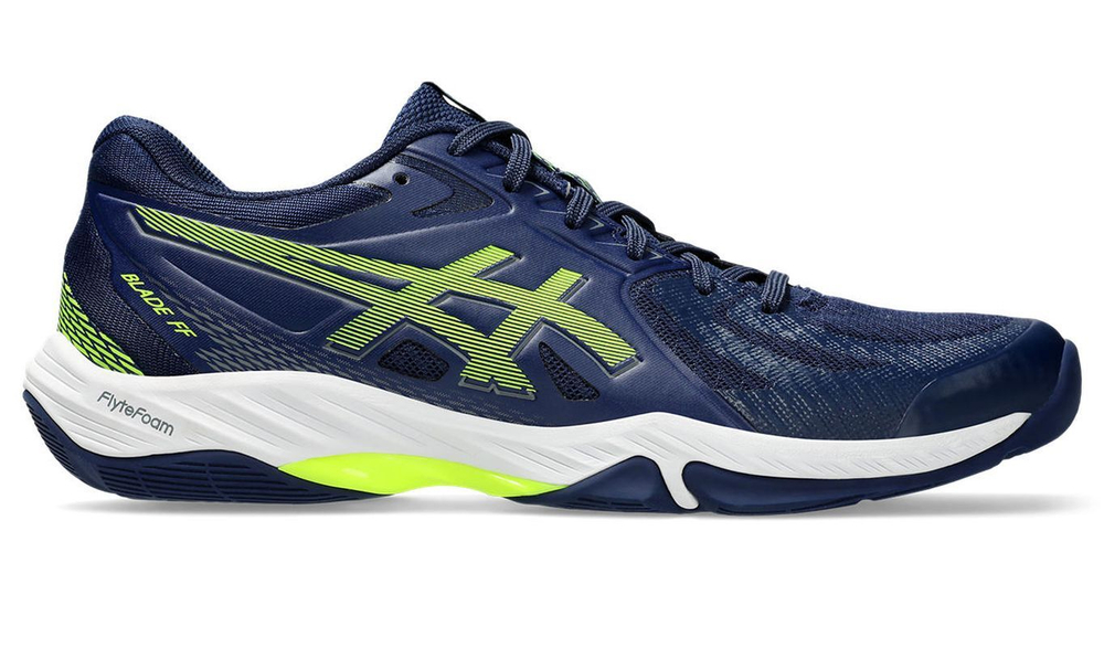Мужские кроссовки для бадминтона/сквоша Asics Blade FF - blue expanse/safety yellow