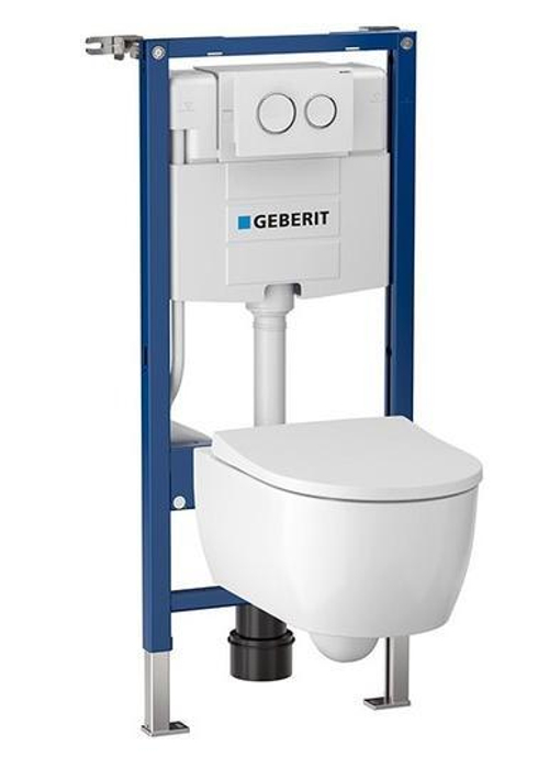 Комплект: инсталляция Geberit с подвесным унитазом и клавишей, 500.060.TC.I