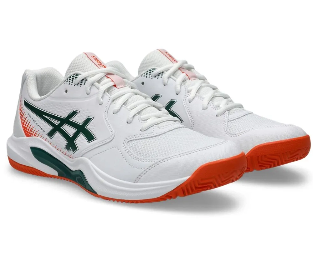 Мужские кросовки для Padel Asics Gel-Dedicate 9 Padel - white/jewel green