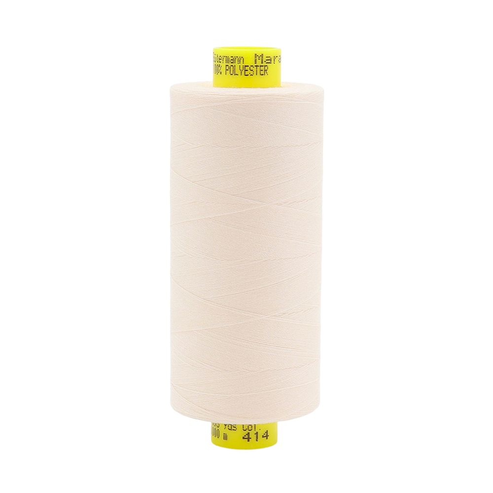 Нитка Gutermann Mara 150 (1000 метров), 1 кат., особо тонкая | 414 св.кремово-бежевый