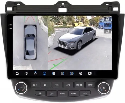 Магнитола для Honda Accord 7 2003-2008 - FarCar BX3222M-360 монитор 10.36" 2K QLED на Android 13, Быстрая, CarPlay, 4G SIM-слот, 4 камеры в комплекте