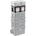 KETER STACKNROLL, 481 х 332 х 233 мм, (19″), пластиковый ящик с 3 органайзерами и 18 ячейками (38406)