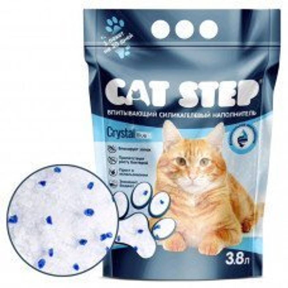 CAT STEP Arctic Blue Наполнитель силикагелевый 7,6 л