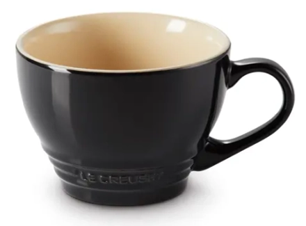 Le Creuset Кружка 400 мл для капучино черная 70304401400002