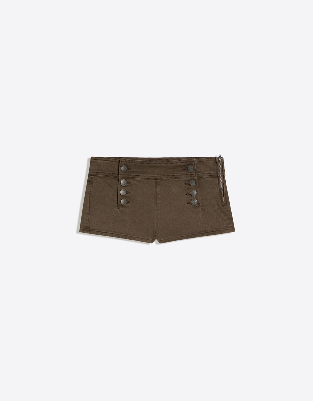 Женские мини-шорты на пуговицах - BERSHKA