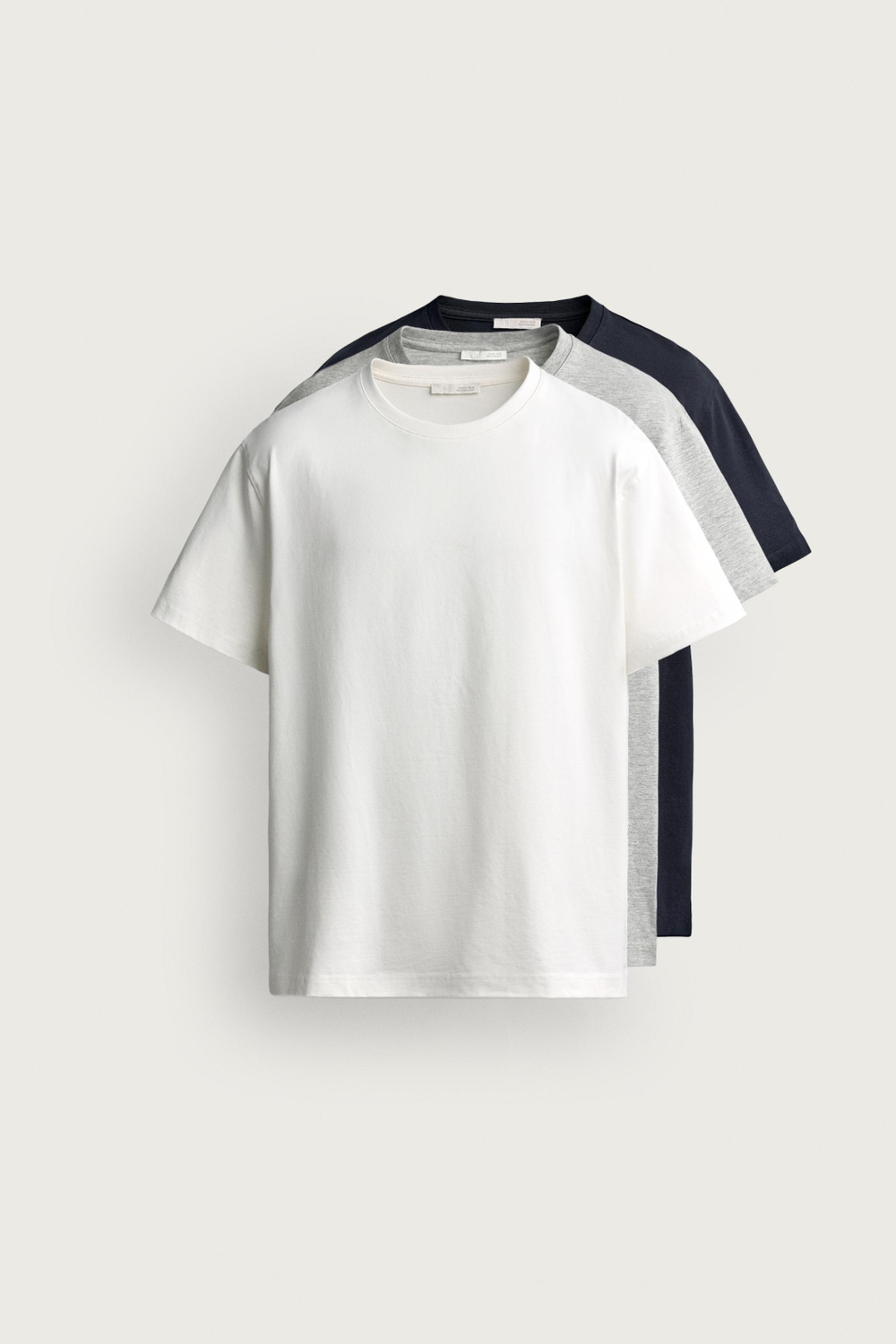 КОМПЛЕКТ ИЗ 3 БАЗОВЫХ ФУТБОЛОК MEDIUM WEIGHT /02 — ZARA