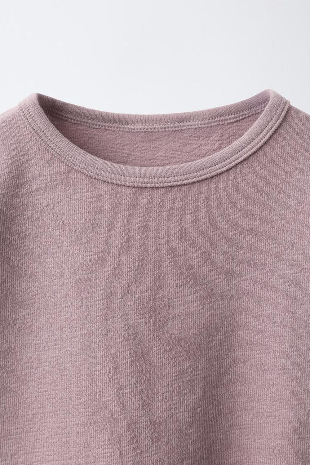 ZARA ОДНОТОННАЯ ФУТБОЛКА, РОЗОВЫЙ/ЛИЛОВЫЙ