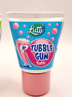 Жидкая жевательная резинка Lutti Tubble Gum в тюбике со вкусом Тутти-Фрутти и Вишни, набор из 2 шт. по 35 г (Франция)