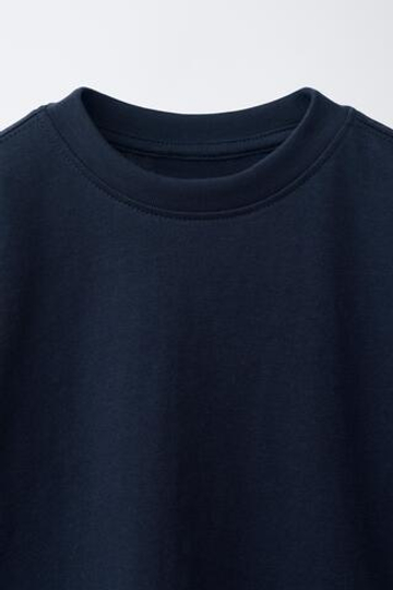 ZARA ОДНОТОННЫЙ ЛОНГСЛИВ, МОРСКОЙ СИНИЙ