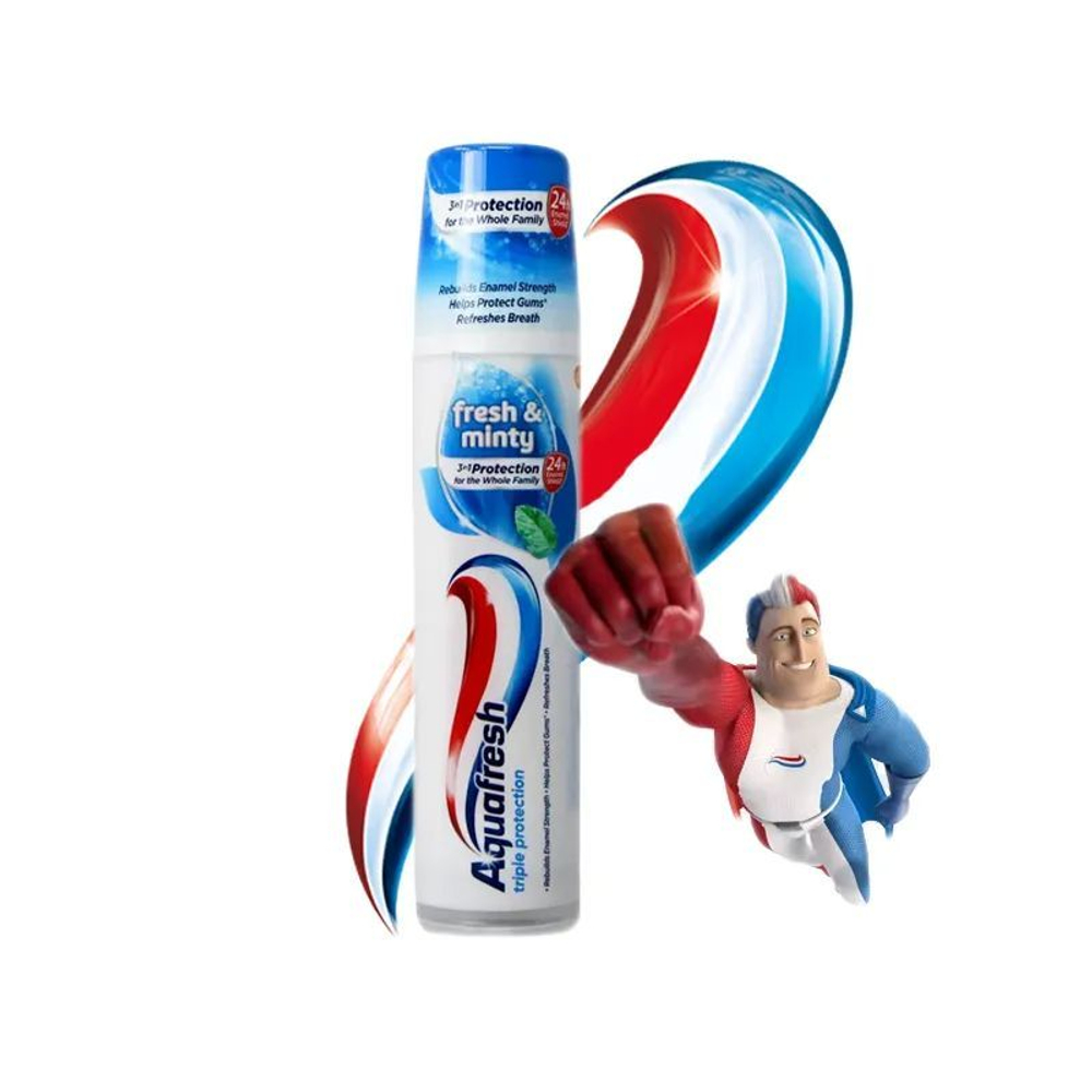 Зубная паста Aquafresh Triple Protection Fresh & Minty тройная защита (мятная)100 мл (Из Финляндии)