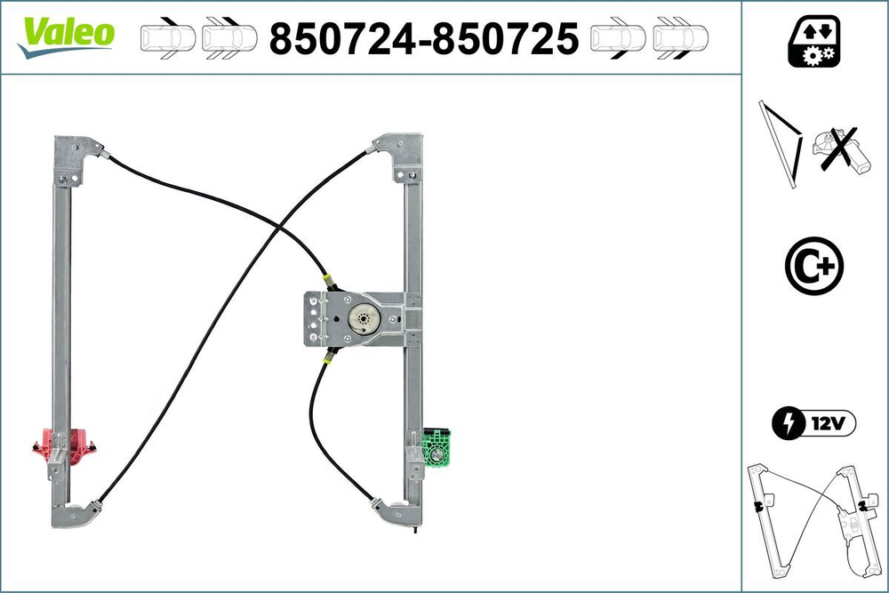 VALEO - 850724-VAL - Window Regulator
