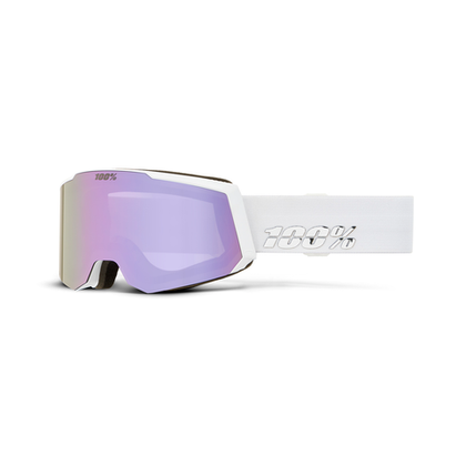 Горнолыжная маска 100% Snowcraft S / White / Hiper Lavender Mirror Lens / на узкое лицо