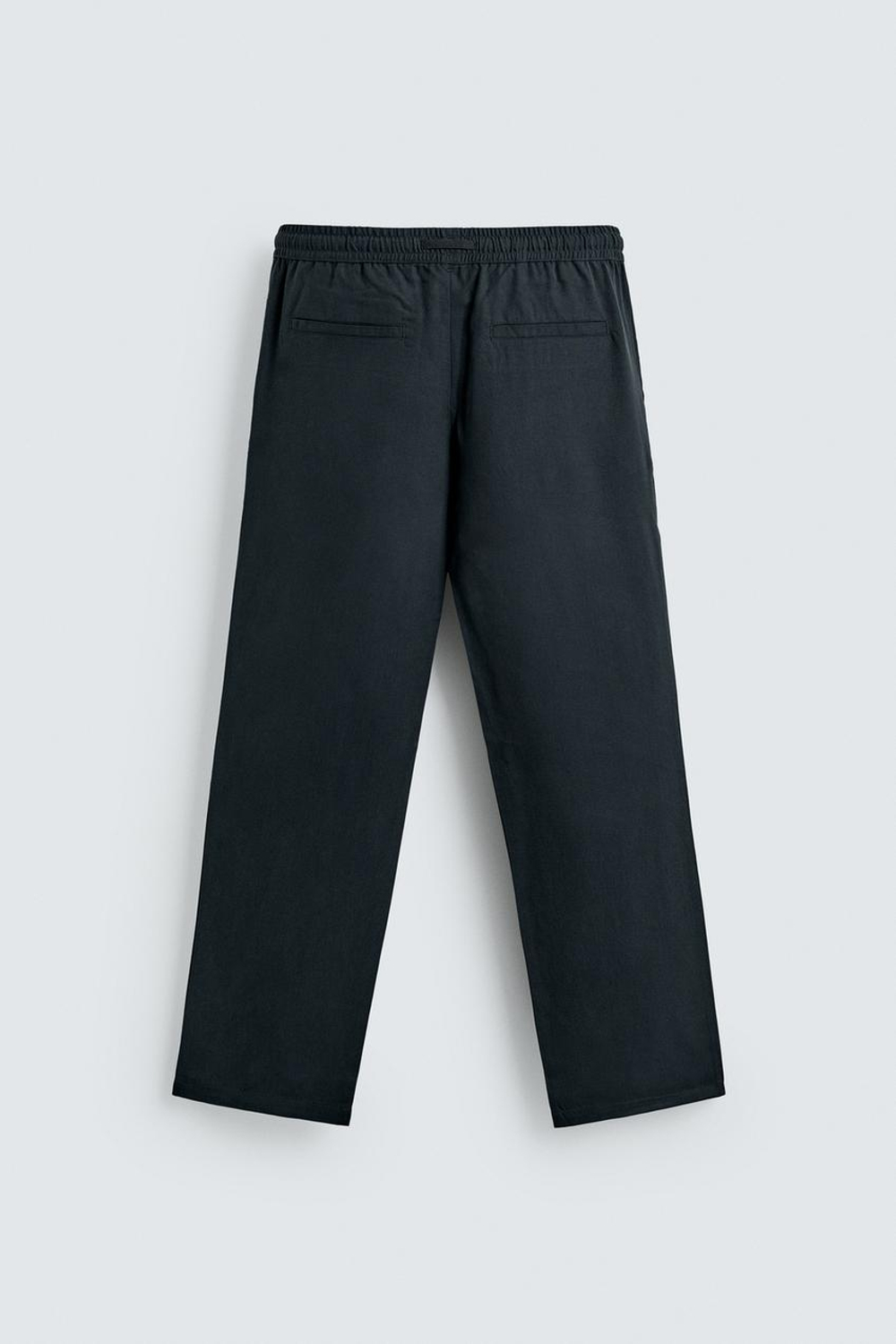 ZARA БРЮКИ REGULAR FIT ИЗ 100% ЛИОЦЕЛЛА, СИНИЙ