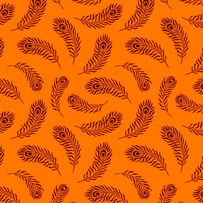Feathers seamless pattern.