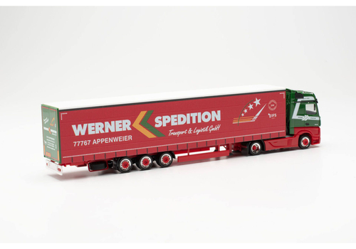Грузовик Mercedes-Benz Actros Bigspace 15m Lowliner полуприцеп "Werner" (Баден-Вюртемберг/Аппенвайер)