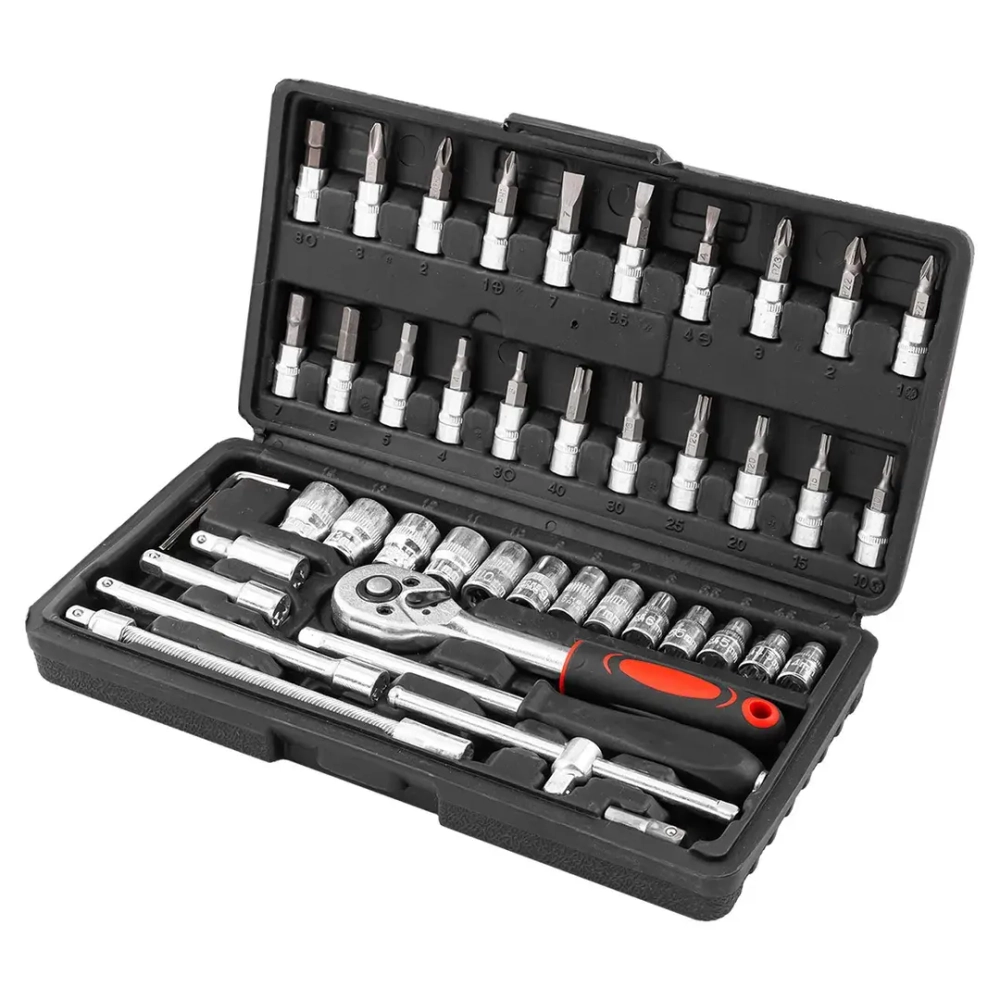 Набор инструмента 46пр. 1/4''(6-гран.)(4-14мм) WMC TOOLS WMC-2462-46