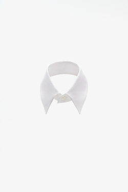 ZARA X JOHN GALLIANO ВОРОТНИК РУБАШКИ ИЗ ПОПЛИНА, БЕЛЫЙ