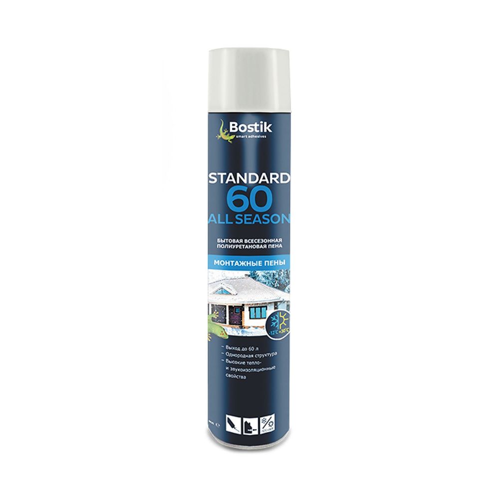 Пена стандартная Bostik Standard All Seasons 60 всесезонная 750 мл. выход 60 л