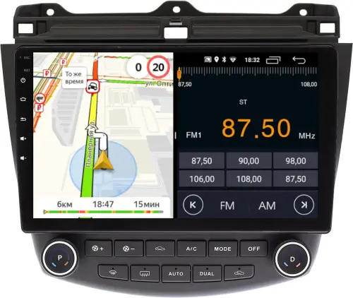 Магнитола для Honda Accord 7 2003-2008 - Parafar PF404LUX3FHD на Android 13, CarPlay, 4G SIM-слот