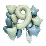 Шар (19''/48 см) Сердце, Олива, 1 шт.