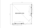 Душевой уголок Слим-Н (Slim-N) VSS-4SN900CLB, 900*900, черный, стекло прозрачное,