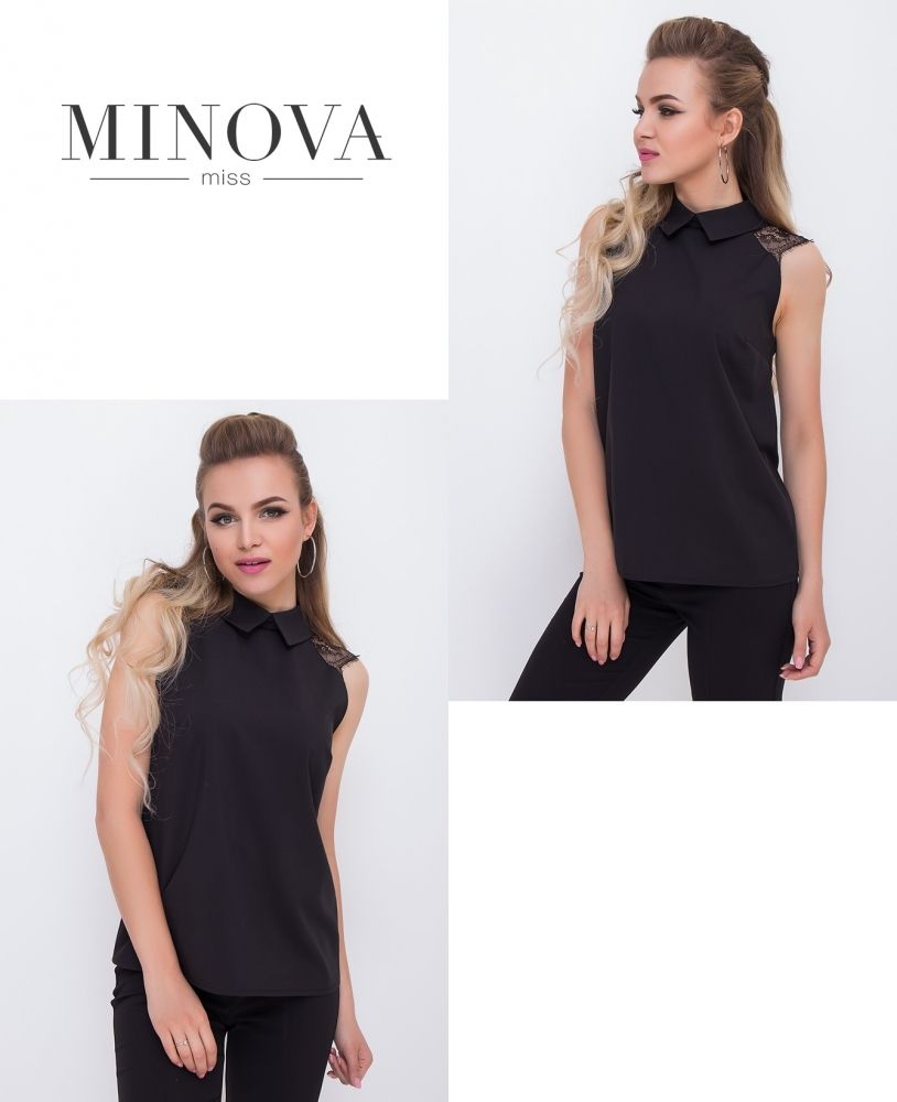 Блуза 1094-черный Minova Блуза 1094-черный Minova