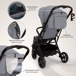 Прогулочная коляска Sweet Baby Aura Plus Light Grey
