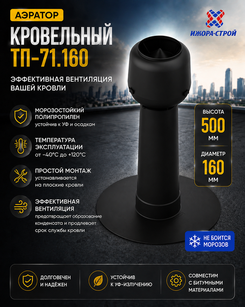 ТП-71.160 Аэратор кровельный 160х460 (490 мм)