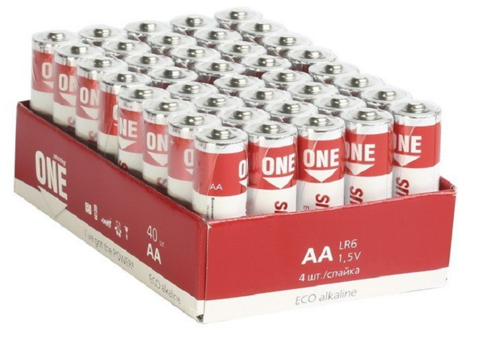 Батарейка алкалиновая Smartbuy ONE LR6/40 bulk (40/720) SOBA-2A40S-Eco