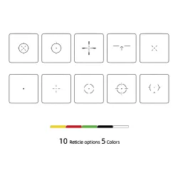 Тепловизионный коллиматор Vector Optics Owlset HEIM ES X-NANO STD Mini (VEOT-RS08) - варианты прицельных сеток и цветов