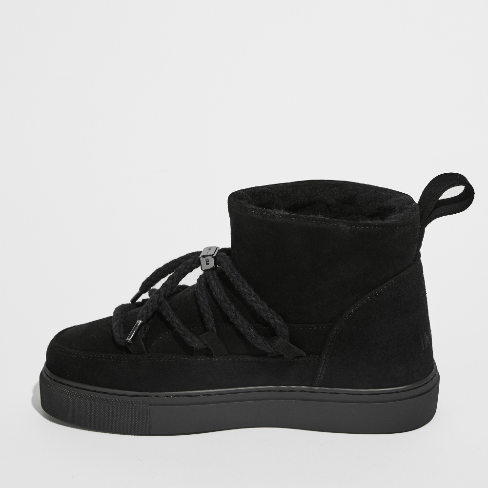 Замшевые полусапоги INUIKII Sneaker Classic Low Black на меху