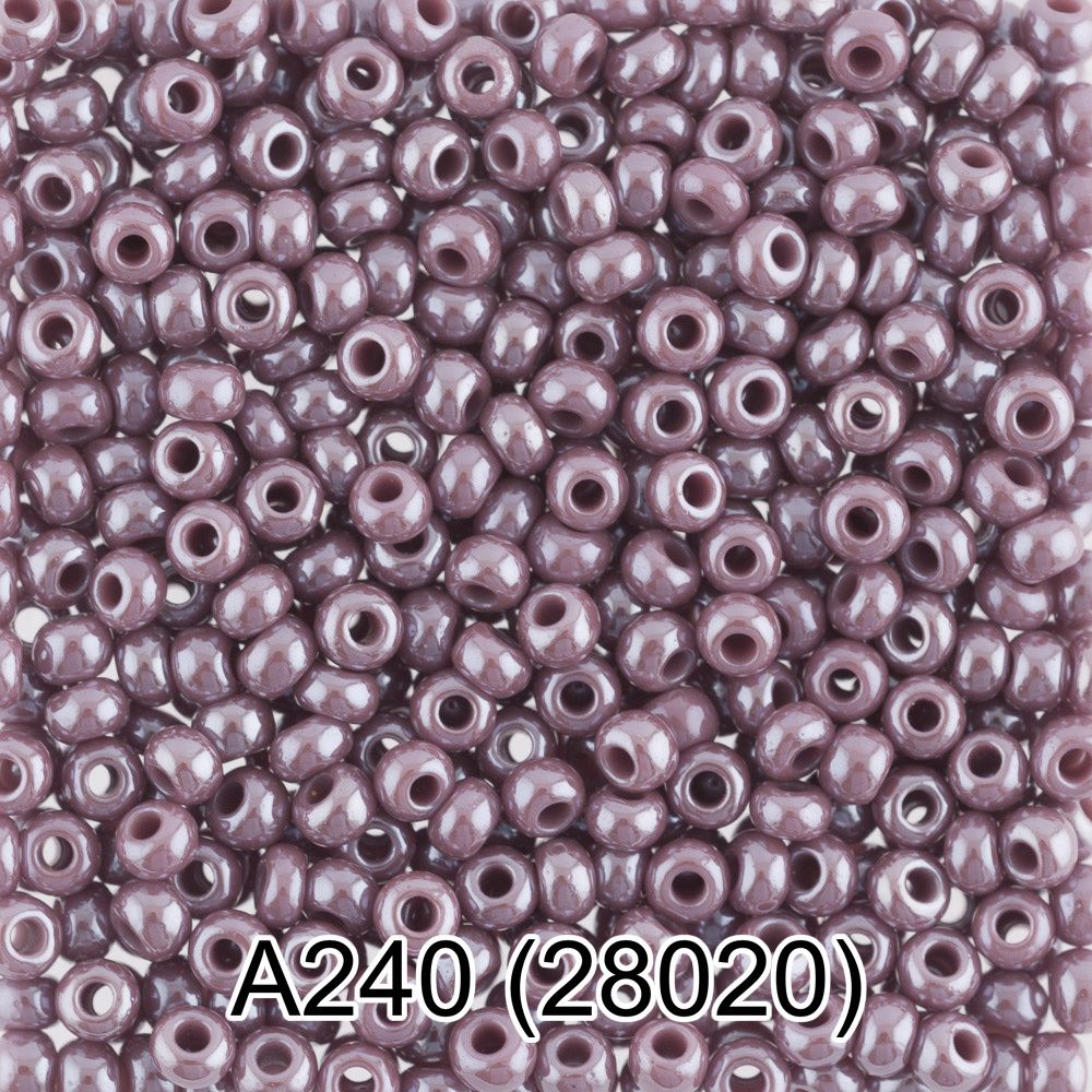 Бисер Gamma 10/0 (2.3 мм), 50 г, A240 сиреневый, 28020, круглый 1
