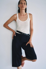 ПРЯМЫЕ ШОРТЫ С ЗАЩИПАМИ — ZW COLLECTION — ZARA
