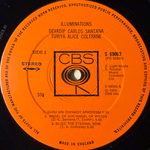 Devadip Carlos Santana, Turiya Alice Coltrane ‎– Illuminations (Англия 1974г.) Т