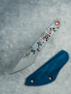 Нож NC Custom KOI (Шайбу! Шайбу!! - Вымпел, SW, Blue)