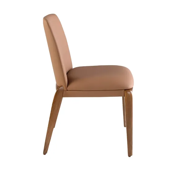 Стул Angel Cerda 4135 из экокожи коричневого цвета