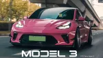 Обвес "Hacker" для Tesla Model 3 2017-2023 Тесла карбоновый тюнинг Robot robotbodykits