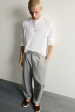 БРЮКИ BALLOON FIT С БОКОВЫМИ ЗАЩИПАМИ — ZARA