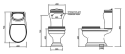 Бачок для унитаза Migliore Milady ML.MLD-25.748.BI отверстие для кнопки
