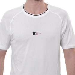 Мужская теннисная футболка Wilson Players Seamless Crew 2.0 - белый